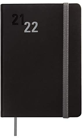 Finocam - Agenda Natural Croma 2021 2022 M4-118 x 168 1 Tag pro Seite, Schwarz Spanisch