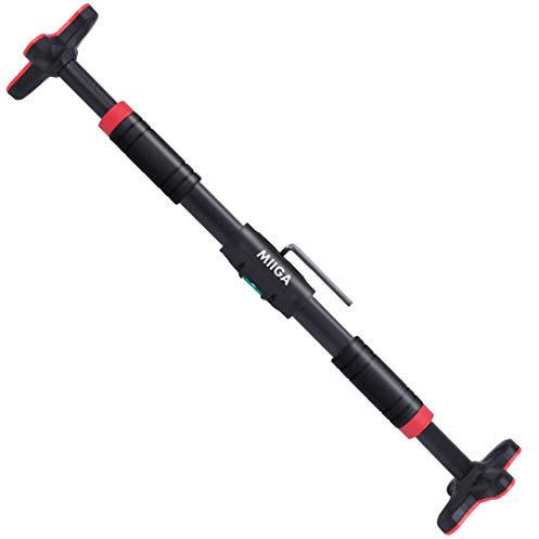 MIIGA Klimmzugstange 62-95 cm verstellbare Pull-up Stange Klemmstange für Türrahmen Belastbarkeit 200 kg integrierte Wasserwaage vielfältige Einsatzmöglichkeiten Indoor Home Training