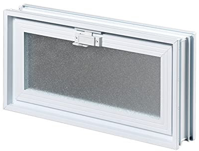 Ventana de ventilación para insertar en una pared de bloques de vidrio, ladrillo u hormigon | Dimensiones cm 48,4X24X8 | Sustituye 2 bloque de vidrio de 24X24x8 cm.| Unidad de venta 1 ventana