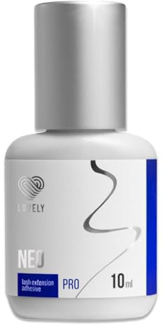 LOVELY Wimpernkleber - NEO 10ml | flüssiger + schneller Kleber, Trocknungszeit SOFORT - 8 Wochen Haftkraft | sehr elastisch, sehr beständig | für professionelle Wimpernverlängerung | 10ml, Schwarz