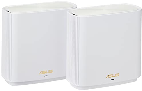 Asus Ai Mesh AX-WLAN System ZenWiFi XT8 Weiß (2in1 Mesh Zugangspunkte-Set, AX6600 WiFi6 Mesh-Backbone und Client-Verbindung, 3x Gigabit LAN, 2.5G WAN)