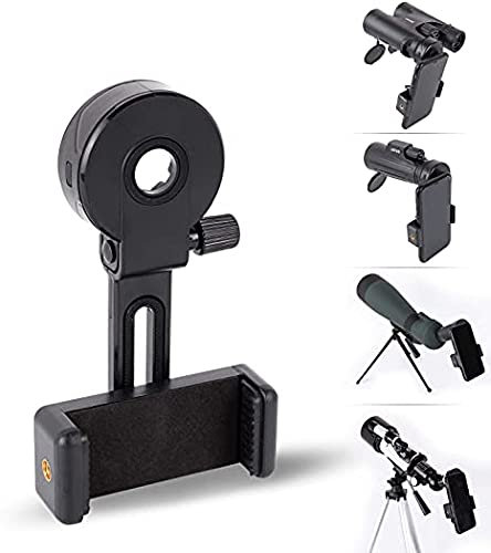 LUXUN Universelle Handyhalterung Teleskop-Handyadapter, Schnellmontage Smartphone-Adapterhalter Cliphalterung für Fernglas Teleskop Monokulares Spektiv Mikroskopzubehör