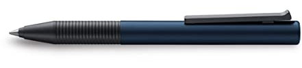 Lamy 1236532 tipo Al/K Tintenroller 339 – Rollpen aus Aluminium in der Farbe blau-schwarz eloxiert mit integrierter Clip-/Drücker-Mechanik – Tintenrollermine M 66 schwarz – Strichbreite M