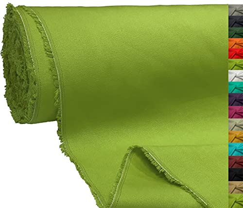 A-Express 100% Algodón Tela de Lona Material Costura Vestido Cortinas Bolsa 145cm 57 Ancho 250GSM Vendido por Metro - Medio Metro (50cm x 145cm) Verde Lima