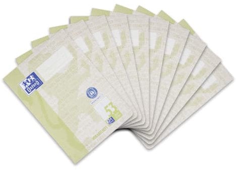 Oxford Recycling Vokabelheft A5, zwei Spalten, 32 Blatt, 10 Stück