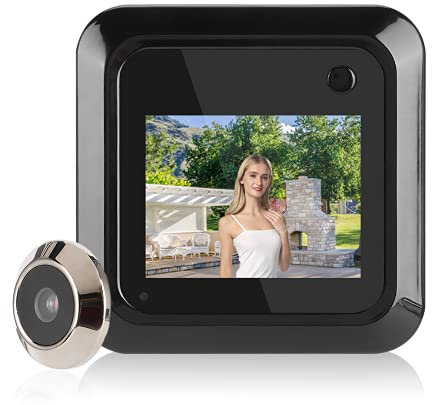 Door Peephole Camera, 2.4 Inch HD Smart Doorbell Viewer, Digital Door Spy Camera TFT LCD Screen 95° HD Wide Angle Digital Peephole for Home Security Electronic Cat Eyes