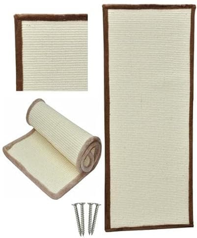 nanook Kratzbrett Sisal Wendekratzmatte Kratzmatte mit Plüsch - extragroße Kratzfläche 110 x 45 - Robustes Teppich Kratzgewebe - Kratzfest