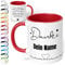 Dankeschön Geschenk für Freunde & Kollegen: Danke Tasse mit Namen „Danke für die schöne Zeit“ - personalisierte Kaffeetasse mit Spruch als moderne Dankeskarte | Abschiedsgeschenk (Rot)