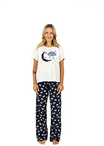 haddow GROUP Women's Pyjama Set – Good Night Pyjama Ladies Pyjamas Short Sleeve – Soft Cotton Nightwear for Women – Comfortable Nightwear Set – Sizes S to XL