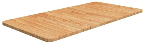 vidaXL Waschtischplatte Hellbraun 80x40x1,5 cm Massivholz Behandelt, Tischplatte, Ersatzplatte Bad, Ersatztischplatte, Badezimmer Ersatzplatte