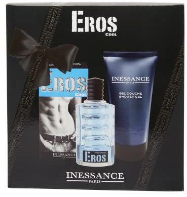 Inessance Paris - Coffret Eros Legend pour Homme - Eau de Toilette 100ml et Gel Douche 150ml - Famille Olfactive Fougère Boisée - Conçu, Fabriqué et Conditionné en France