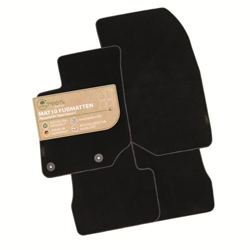 MAT10 Green Edition – Auto-Fußmatten passend für Opel Corsa F (ab BJ 11/2019) | nachhaltiges Velours | Automatten-Set, 4-teilig | Made in Germany, Erstausrüsterqualität