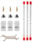 LOVIVER 11 Stück 0,3/0,5/0,8 mm Airbrush-Düsen-Kits Zubehör mit Schraubenschlüssel Langlebige Airbrush-Düsenkappen Airbrush-Ersatzteile für Ersatzteile