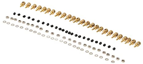 RiToEasysports RC Push Rod Connectors, Quick Adjuster RC Pushrod Linkage Stopper with Screws Nuts Gaskets Vehicle Scale Accessories for Model Boat Airplane Helicopter (2.0MM)