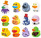 Voarge 12 Stück Halloween-Gummienten, Badespielzeug, Party Tasche Füller für Kinder niedlich Pool Spielzeug für Kinder, Halloween-Party-Dekorationen, Geburtstagsgeschenke