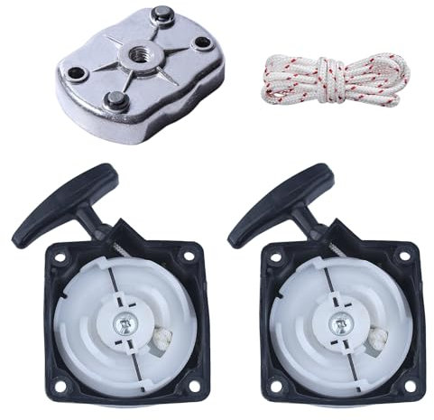 Mtanlo Démarreur pour Moteurs 40-5 44-5 33 cc 36 cc 43 cc 49 cc Débroussailleuse Tondeuse avec Corde de Lanceur Diametre 3MM Longueur 94CM Corde de Démarrage à Rappel pour Husqvarna Pull Panel