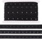 BENECREAT 6.25 Yards Single Hook and Eye Trim, 25mm Black Cotton Bra Extender for Corset Bra Sewing, Quilting, Renaissance Dance Corset, Bridal Apparel, Home Decoration