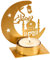 Ramadan Deko Teelichthalter Gold Deko Wohnzimmer Modern Moon Stern Teelichthalter Kerzenhalter Teelichthalter Metall Windlichter Tischdeko für Hochzeit Party Ramadan Eid Mubarak Dekoration (1 A)