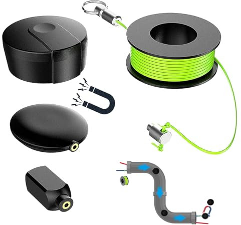 4 Stück Magnet Kabelzieher Magnetischer Drahtabzieher Magnetischer Drahtzieher Kabeleinziehhilfe Magnet Magnetic Cable Wire Puller Magnet Kabelzieher Für Rohren, Wänden, Böden Und Decken
