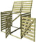 Abri Poubelle Extérieur, Cache Poubelle Abri pour Poubelle Conteneur pour Cache-Poubelle Abri pour Poubelle Double 240 L Bois imprégné