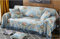 Bishilin Sofa Überzug 2 Sitzer 180x230CM, Sofabezug Ecksofa Nordisch Vintage Blumen Muster mit Quasten Blau Couchbezug Eckcouch Katzenschutz Universal