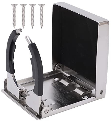 Senrusa Porte-Boissons Pliant en Acier Inoxydable, avec vis de Montage, Porte-gobelets universels pour Bateau Marin
