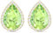 Linawe Orecchini a bottone con diamanti verdi verdi, orecchini da donna, set di gioielli in oro, orecchini in oro da sposa, orecchini di moda senza nichel