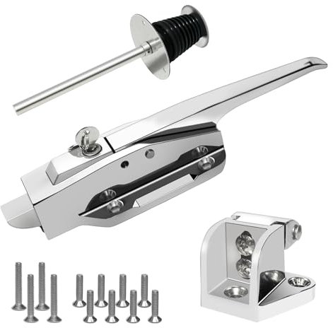 Walk in Cooler Door Handle - Freezer Door Cooler Complete Latch Replacement Kit, Freezer Door Handle Cooler Radial Latch - 1/8 in to 1/4 in(Flush) and 5.9 Solid Metal Interior Release Handle