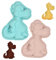 HENGBIRD 2 Pcs diseño Molde de silicona, diseño de dinosaurio Moldes con formas para hornear cumpleaños infantil