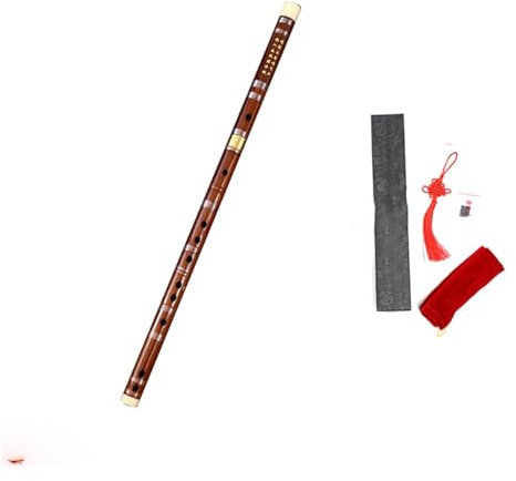 Bambusflöte Querflöte Zweiteilige Batch-Flöte Aus Messing Mit Zubehör Bambusflöte(B flat minor)