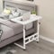 joukares Portable Overbed Laptop Table, Adjustable Bedside Desk with Tilting Surface & Compact Storage Shelf, Rolling TV Tray Table for Sofa or Bedroom, Perfect for Work, Dining, or Relaxing at Home