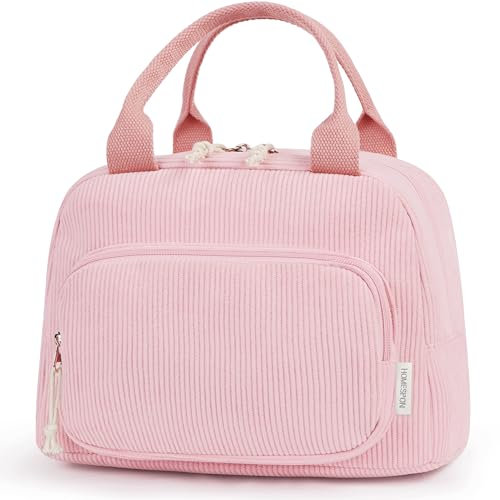 HOMESPON Insulated Lunch Bag for Women Men Adult Cute Corduroy Cool Bag Lunch Box Container Large Capacity Lunch Tote for Work School or Picnic