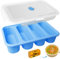 GOMETY Récipient de congélation en silicone de 1 litre avec couvercle, grand congélateur à soupe, bac à glaçons, plateau de congélation, plateau de congélation, pour soupe, bouillon, sauce, glaçons