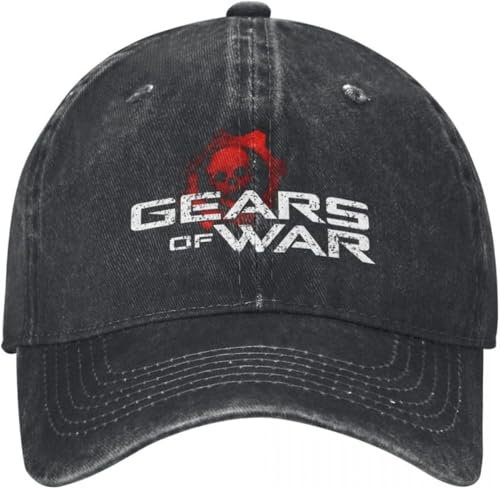 Baseballkappe Snapback Sonnenhut Gears of Wars Unisex Baseballkappen Shotting Game Distressed Baumwollhüte Outdoor Laufen Golf verstellbare Kopfbedeckung Geburtstagsgeschenk für Männer und Frauen
