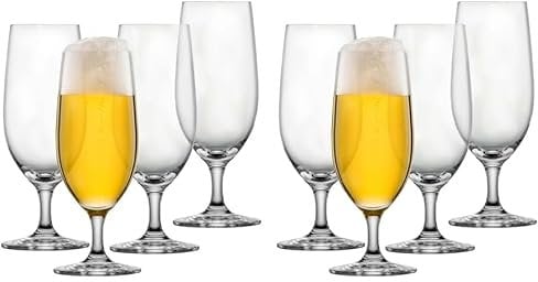 Schott Zwiesel Biertulpe Beer Basic 0,3 l (4er-Set), klassische Biergläser für Pils, spülmaschinenfeste Tritan-Kristallgläser, Made in Germany (Art.-Nr. 123659) (Packung mit 2)