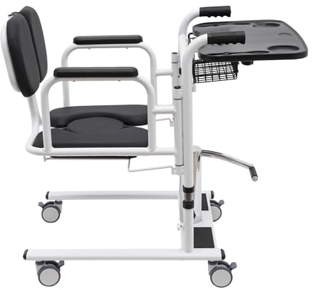 Sedia a rotelle idraulica per pazienti per la casa, sedia a rotelle portatile per il trasporto, aiuto per il trasferimento per anziani, 150 kg