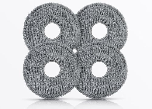 roborock 4-Pack- Washable Vacuum Mop Cloths, Compatible with Saros Z70 Robotic Vacuums, Washable and Reusable Soft Mopping Pad Replacement Accessories