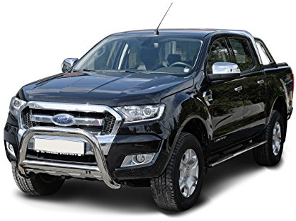 Hansen Styling Parts Edelstahl Frontschutzbügel ø 89mm mit EG-Typengenehmigung/ABE kompatibel mit Ford Ranger (2012-2018) Frontbügel Rammschutz Rammbügel