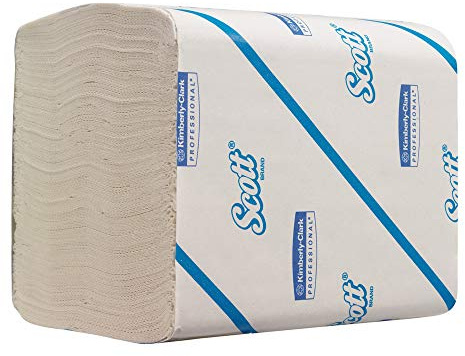 Kimberly-Clark 458450 SCOTT WC-Papier, 2-lagig, Einzelblatt, Weiß, 7920 Stück