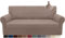 Granbest Strecken Sofabezug 3 Sitzer Superweich Elasthan Sofaüberwurf für Hunde Haustier Couchbezug Möbelschutz mit Elastischen Boden (3 Sitzer, Taupe)