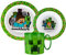 NADA HOME Juego de desayuno 3 piezas Minecraft plato vaso y cuenco escolar 4440