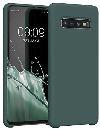 kwmobile Housse Compatible avec Samsung Galaxy S10 Coque - Housse de téléphone Protection Souple en TPU Silicone - Vert Mousse