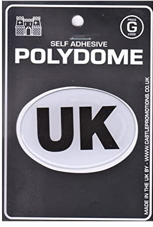 Self Adhesive Polydome UK Sticker Badge For Motorcycles