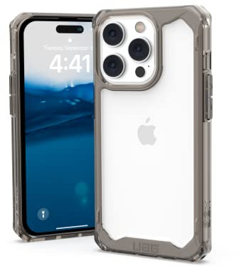 URBAN ARMOR GEAR UAG Designed for iPhone 14 Pro Case Grey Ash 6.1 Plyo Lightweight Slim Shockproof Transparent Protective Cover Compatible with Wireless Charging
