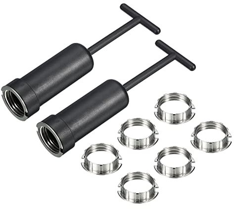 sourcing map G9 Anneau Adaptateur Abat Jour Réducteur Lumière Douille 8Pcs Lampe Support Remplacement M20 avec 2Pcs Démontage Outil Ensemble