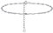 Loutade Silver Anklets for Women, 925 Sterling Silver Ankle Bracelet, 9.8 Inch Adjustable Beach Barefoot Foot Chain, Summer Holiday Trendy Ankle Chain, Women's Shell Anklets Beach Jewellery for Girls