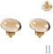 PILYON Drawer Handles and Knobs 6 Pack Dove Egg Crystal Handle Golden Wardrobe Door Brass Knob Drawer Pure Copper Handle Dove Egg - Champagne Gold