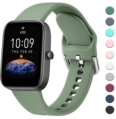 Tobfit Correa para Amazfit Bip 3 Correa/Bip U Pro/Bip 3 Pro/Bip U/Bip Lite/Bip S/Bip S Lite, Correas de Silicona Nueva de 20mm,Pulseras de Repuesto Ajustable para Amazfit GTS 2 Mini/GTS 4 Mini