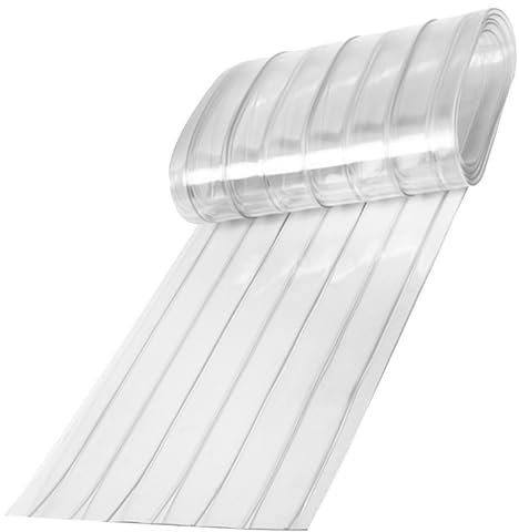 Wedhapy Solapa De Puerta para Casa De Perro 79x7 Pulgadas Transparente a Prueba De Frío Solapas De Repuesto para Puerta De Perro Impermeables Antiestáticas Cortables Tiras De Cortina De Plástico DIY