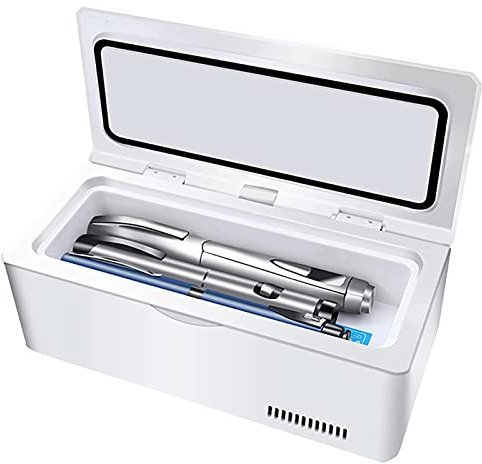 GNbow Refrigerador Portátil de Insulina Congelador Portátil, 0-18℃ Ajustable Caja Nevera Portátil de Insulina, Refrigerador de Temperatura Constante de Drogas USB
